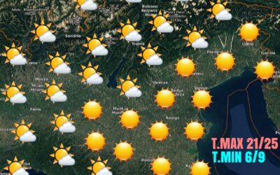 LE PREVISIONI PER DOMENICA 9 MAGGIO