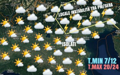 LE PREVISIONI PER SABATO 15 MAGGIO