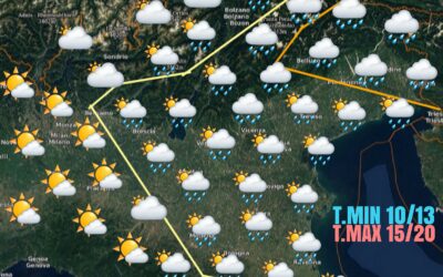 LE PREVISIONI PER MERCOLEDÌ 12 MAGGIO