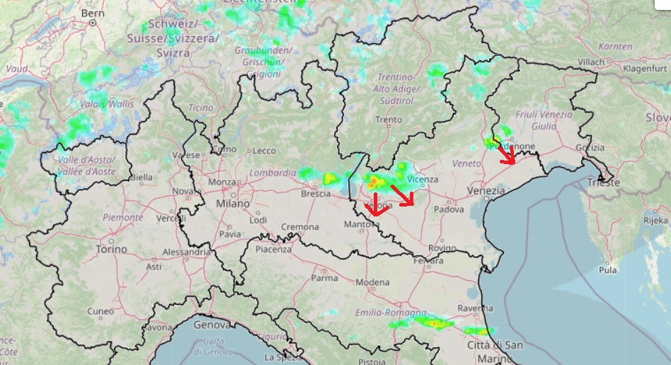 Situazione live alle 13.35 Lunedi 17 Maggio