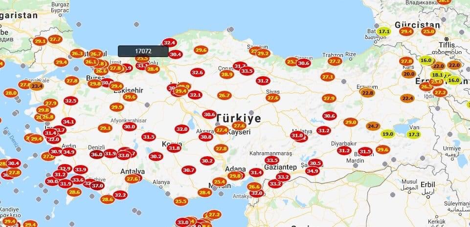 Ancora caldo nell’area Mediterranea