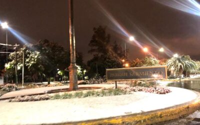 Nevicata nella città di Cordoba ,Argentina