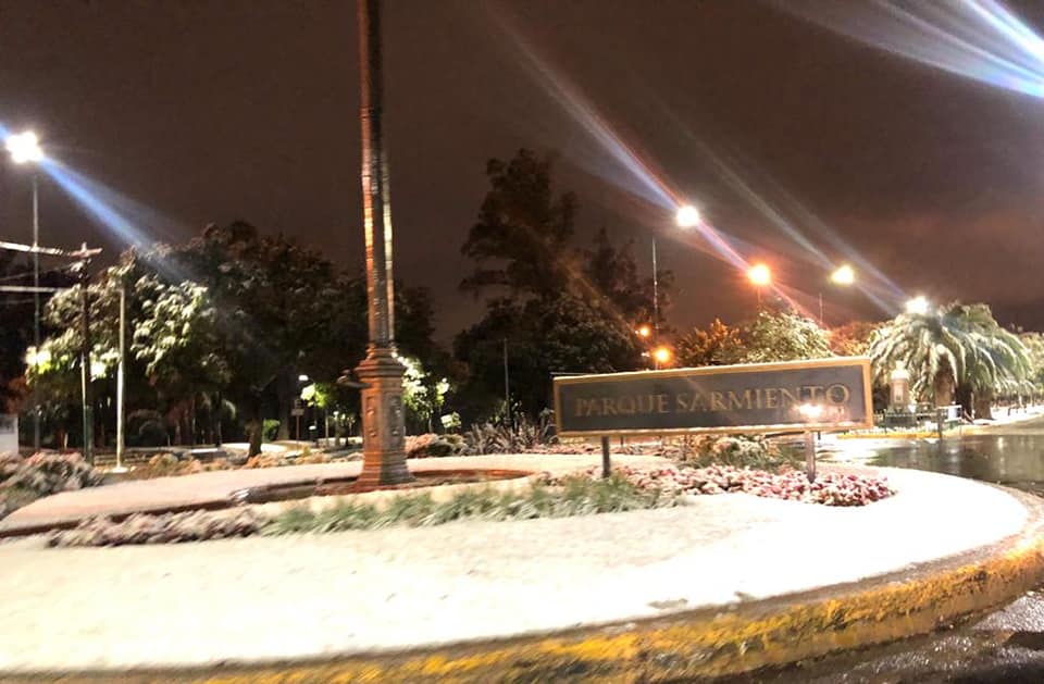 Nevicata nella città di Cordoba ,Argentina