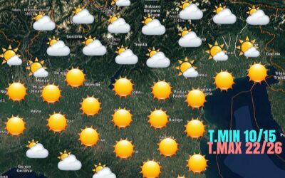 LE PREVISIONI PER MARTEDÌ 1 GIUGNO