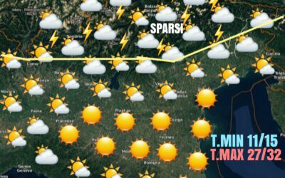 VENERDÌ ANCORA STABILE E CALDO. WEEK-END CON INSTABILITÀ IN AUMENTO.