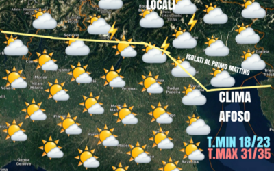 VENERDÌ: LOCALE VARIABILITÀ CON CALDO E AFA IN AUMENTO