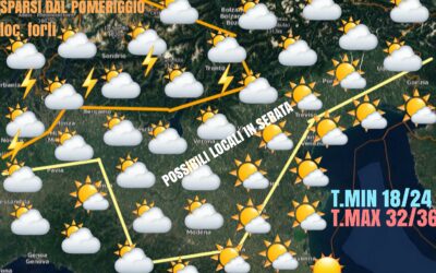 MERCOLEDÍ: ANCORA CALDO MA CON QUALCHE INCERTEZZA….