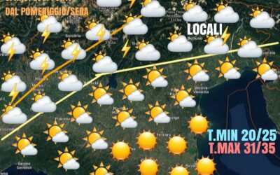 LE PREVISIONI PER GIOVEDÌ 24 GIUGNO