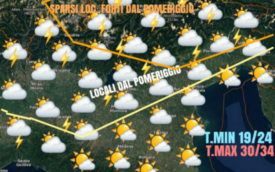 LE PREVISIONI PER VENERDÌ 25 GIUGNO