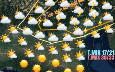 MERCOLEDÌ: MAGGIORE INSTABILITÀ SU ALCUNE AREE.