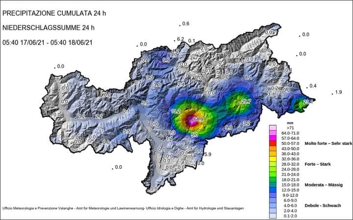 NOTTATA DI FORTI TEMPORALI IN ALCUNE AREE DELL’ALTO ADIGE