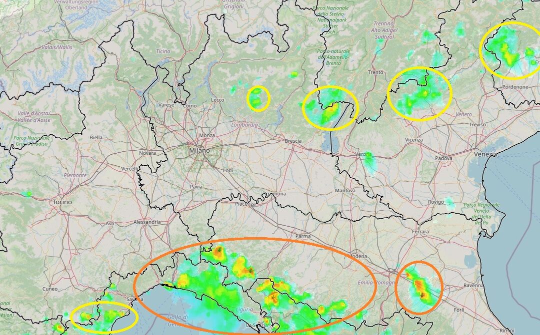 Situazione live alle 14.40 di giovedì 10 Giugno