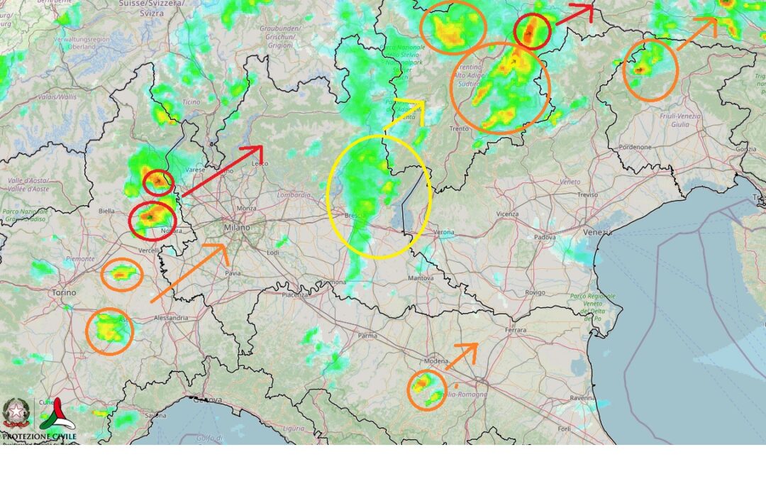 Situazione live alle 16.30 di sabato 5 Giugno