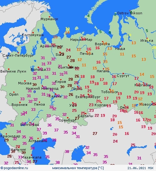 Caldo anche in Russia