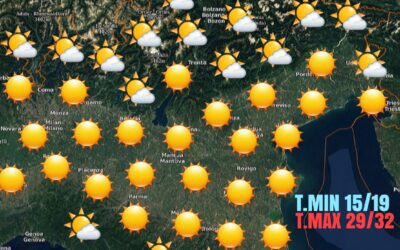 LUNEDÌ 5 LUGLIO: RINFORZA NUOVAMENTE L’ANTICICLONE AFRICANO