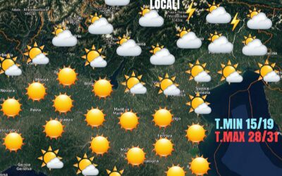VENERDÍ 9 LUGLIO: PRESSIONE IN RIALZO. WEEK- END IN PREVALENZA STABILE