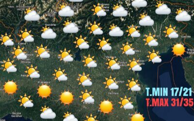 VENERDÌ 23 LUGLIO: IN PREVALENZA STABILE. WEEK END ANCORA CALDO CON AFA IN AUMENTO