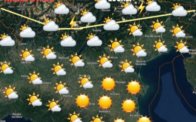GIOVEDÌ 29 LUGLIO: PAUSA PIÚ SOLEGGIATA E CALDA. NUOVA INSTABILITÀ NEL WEEK-END.