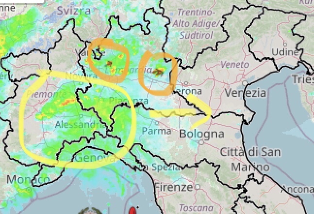 Situazione live alle 13.40 di domenica 4 Luglio