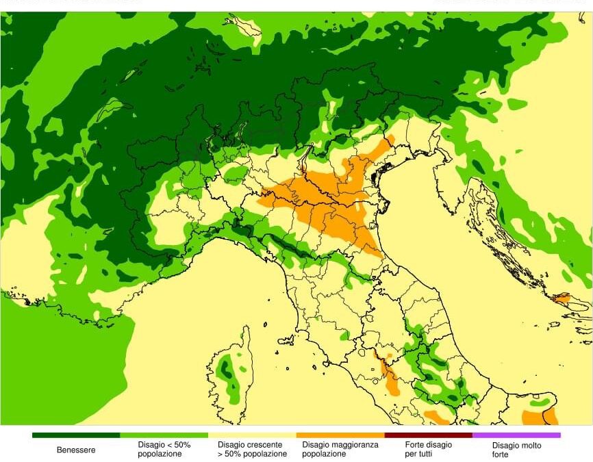 DISAGIO BIOCLIMATICO IN AUMENTO NELLE PROSSIME 48 ORE