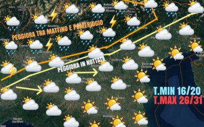 MERCOLEDÌ 4 AGOSTO: INIZIALMENTE DISCRETO. PEGGIORAMENTO SPECIE DALLA SERATA.