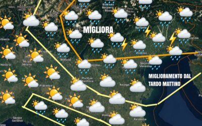 GIOVEDÌ 5 AGOSTO: INSTABILE AL MATTINO, POI MIGLIORAMENTO.
