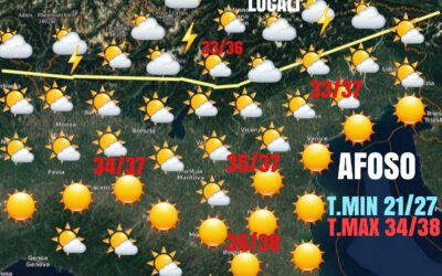 VENERDÌ 13 AGOSTO: CALDO INTENSO. ULTERIORE PEGGIORAMENTO DEL DISAGIO BIOCLIMATICO.