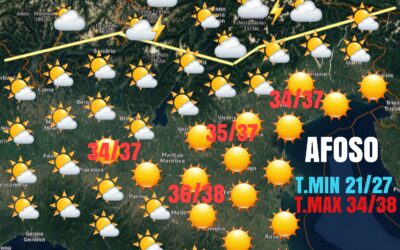 SABATO 14 AGOSTO: ALTRE 72 ORE DI CALDO MOLTO INTENSO. DA MARTEDI 17 CALO TERMICO E INSTABILITÀ.