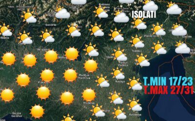 MARTEDÍ 17 AGOSTO: CONDIZIONI PIÚ CONSONE AL PERIODO.
