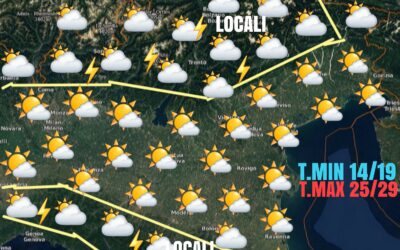 MARTEDÌ 24 AGOSTO. IN PREVALENZA STABILE A ARTE LEGGERA VARIABILITÀ. CLIMA GRADEVOLE.