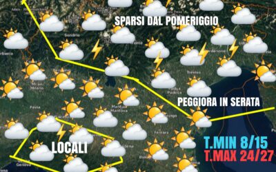 INIZIO SETTIMANA VARIABILE CON TRATTI DI INSTABILITÀ.