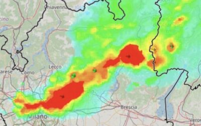 Situazione live con forti temporali al Nord