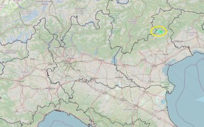 Situazione live alle 15.05 con un rovescio al Nord-Est