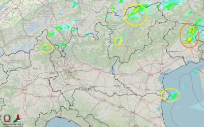 Situazione live: continuano i temporali al Nord-Est