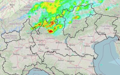 Situazione live con temporali al Nord