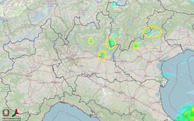 Situazione live di sabato 28 Agosto con varie piogge