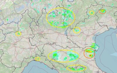 Situazione live del 31 Agosto con vari temporali al Nord