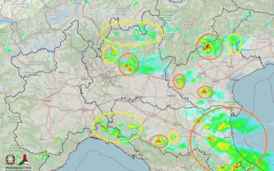 Situazione live con molti temporali al Nord