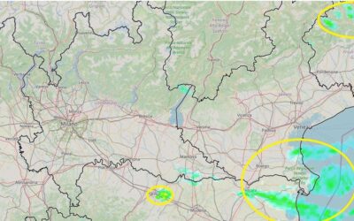 Situazione live di venerdì 27 Agosto con varie piogge