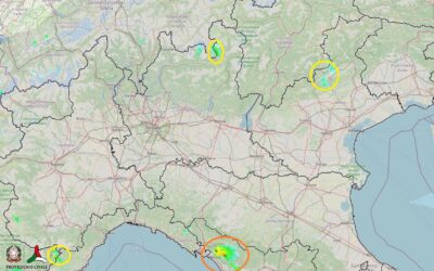 Situazione live di mercoledì 25 Agosto con qualche pioggia