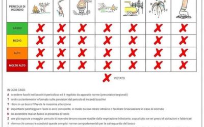 La Regione Veneto ha dichiarato la pericolosità riguardante gli incendi boschivi