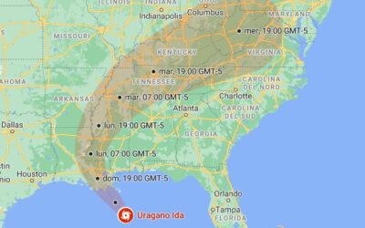 Live l’uragano IDA pronto all’impatto tramite satellite e video