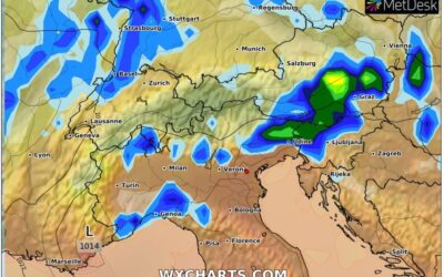 Le piogge previste per la giornata di oggi mercoledì 29 Settembre