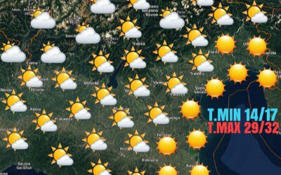 MARTEDÍ 14 SETTEMBRE: STABILITÀ E CLIMA ESTIVO MA… CON LE ORE CONTATE.