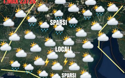 INIZIO SETTIMANA CON VARIABILITÀ. DA MARTEDÍ PRESSIONE IN AUMENTO.