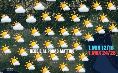 MARTEDÍ STABILE. VELOCE PEGGIORAMENTO NEL CORSO DI MERCOLEDÌ.