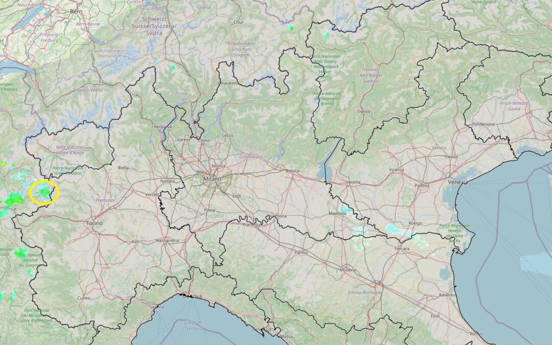 Situazione live di venerdì 3 Settembre con cielo sereno in tutto il Nord