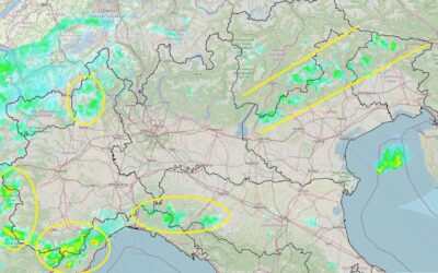 Situazione live di lunedì 20 settembre con varie piogge e temporali al Nord