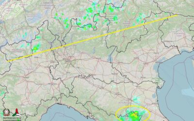 Situazione live di sabato 4 Settembre con varie piogge al Nord