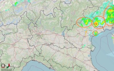 Situazione live di giovedì 30 Settembre con piogge e temporali al Nord-Est